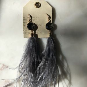 Anthropologie feather earrings! Never worn!